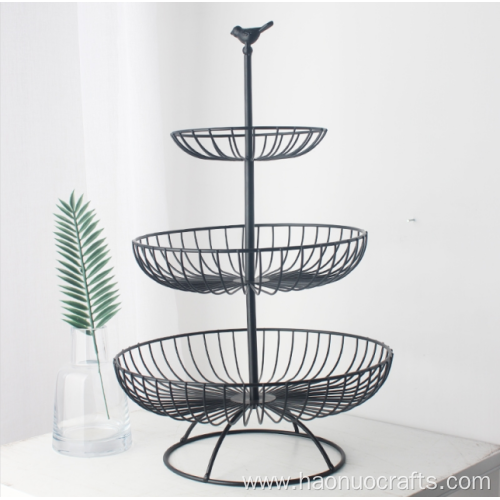 Bird three-tiered fruit basket